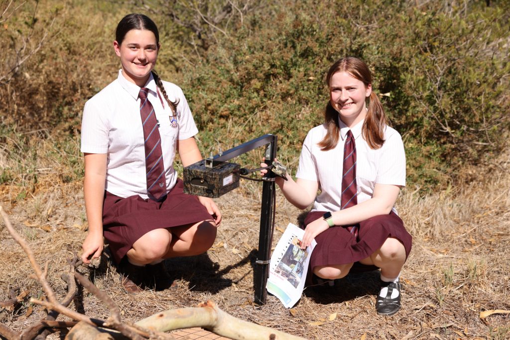Students setting up their cameras