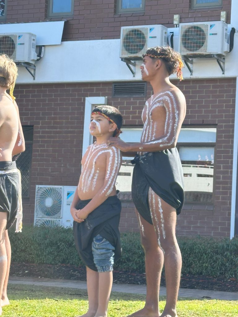 The younger brother of one of our Year 8 students, who had journeyed from Broome with his family to celebrate NAIDOC Week, beaming with pride after being invited to dance alongside the Scotch boys.