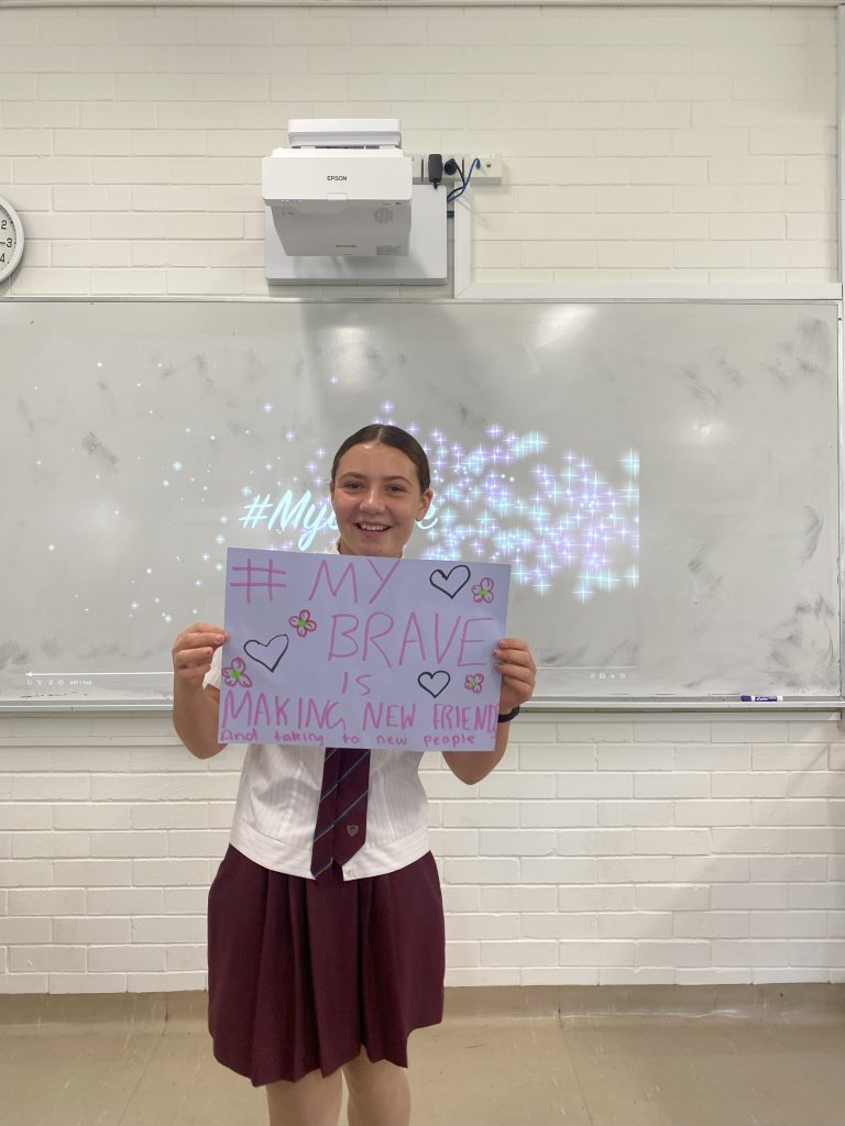 #MyBraveIs making new friends and talking to new people