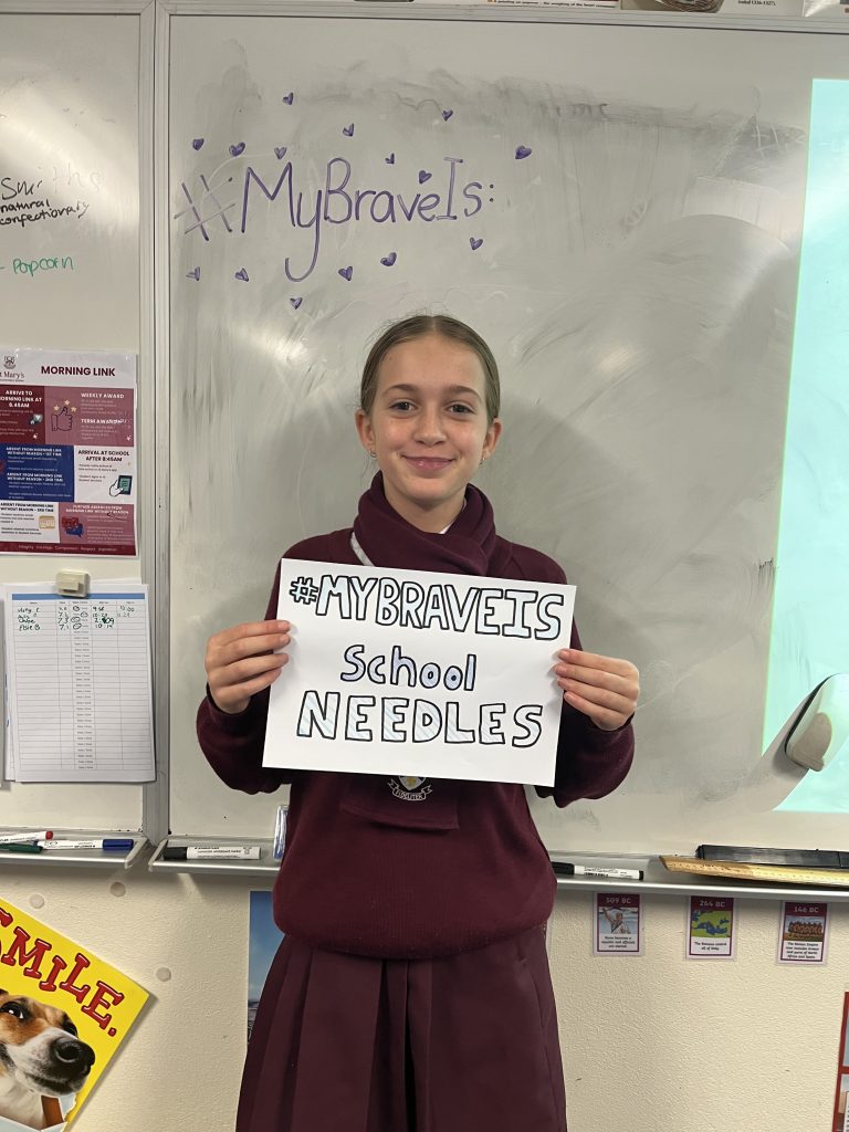 #MyBraveIs school needles