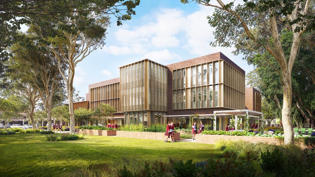 A concept image of the new building's externals.